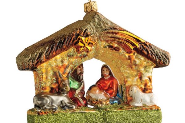 Nativity scene christmas ornament