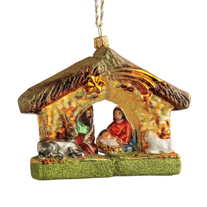 Nativity scene christmas ornament