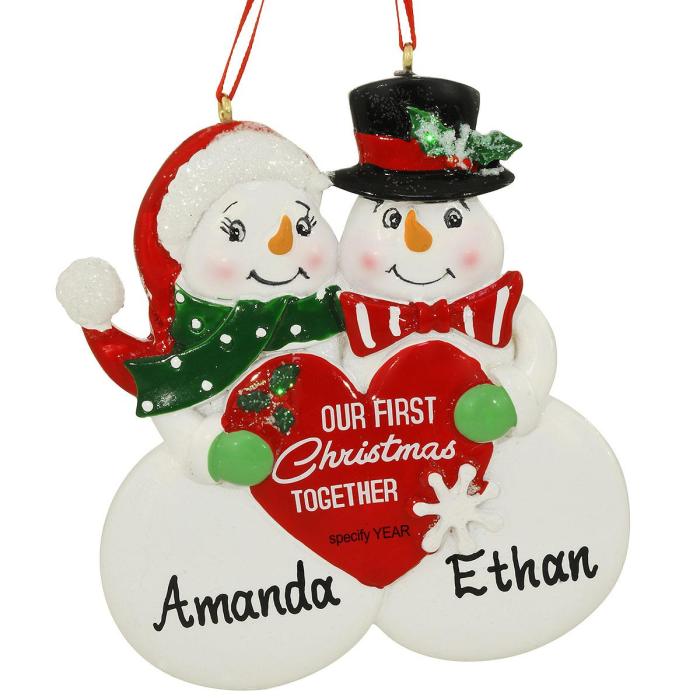 Couple first christmas ornament