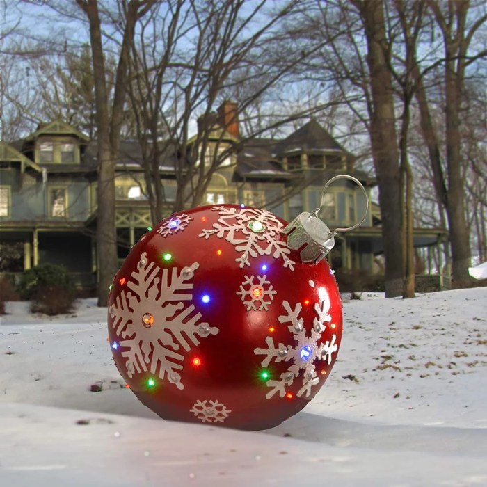 Outside christmas ornament balls