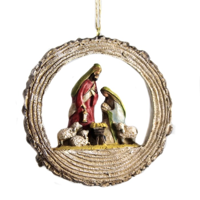 Nativity scene christmas ornament