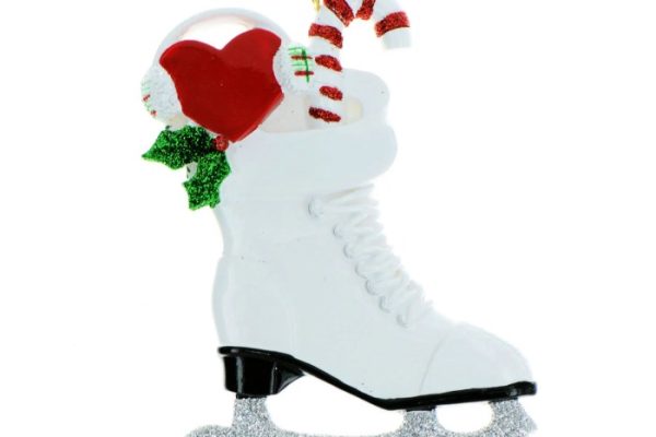 Ice skater christmas ornament