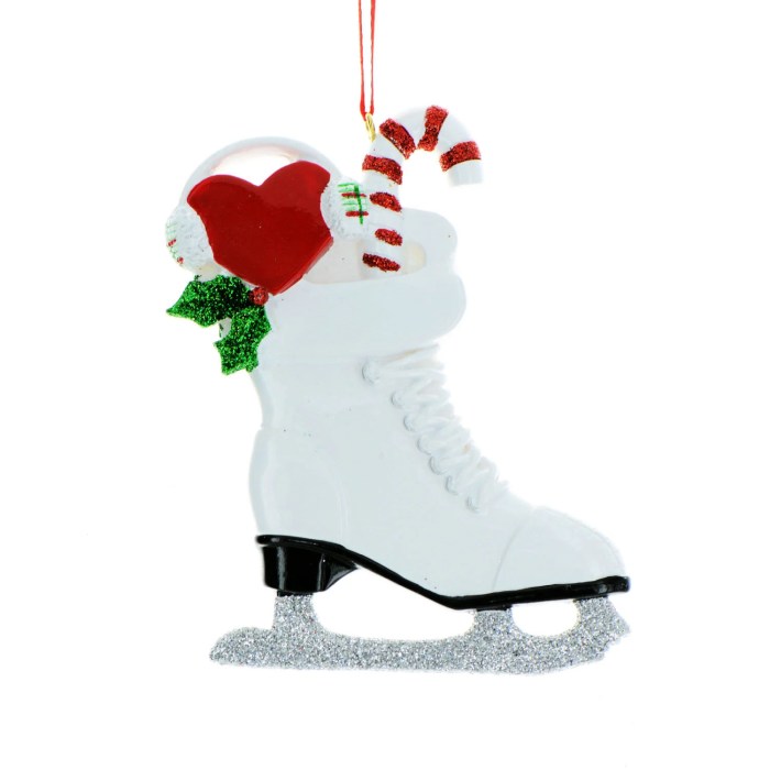 Ice skater christmas ornament